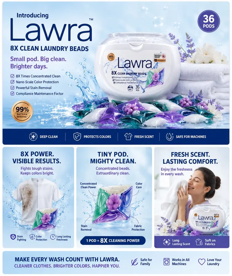 Lawra 8x clean laundry beads